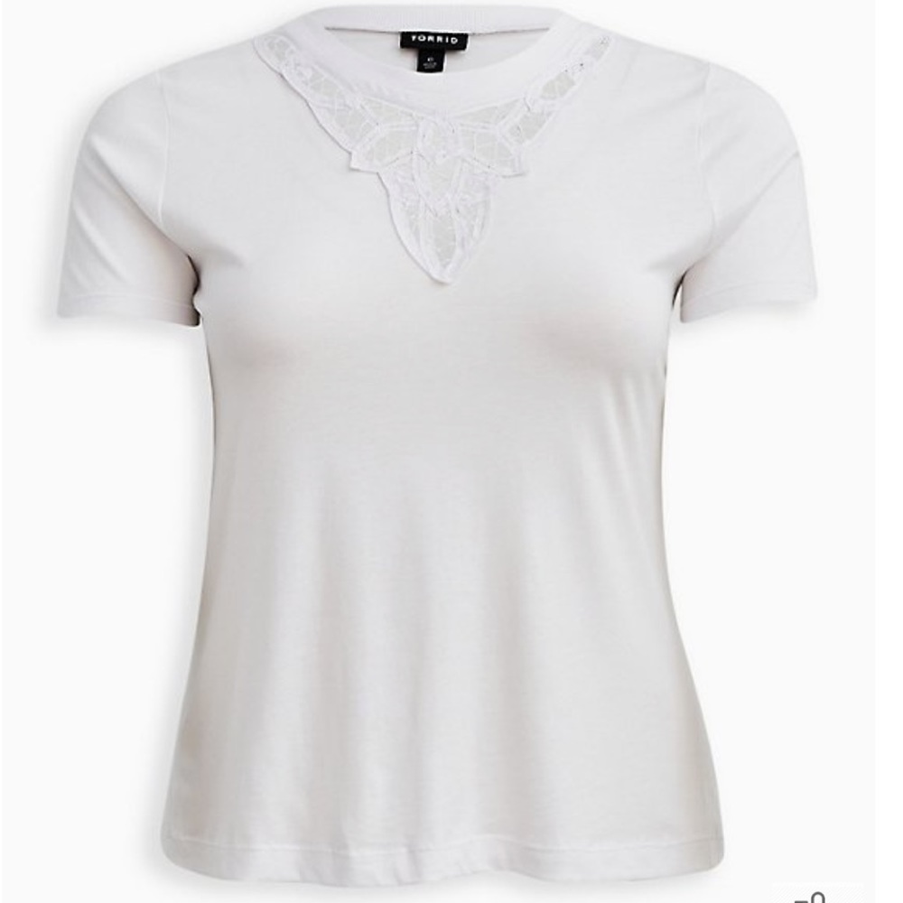 White Embroidered Tee - Picture 8 of 8